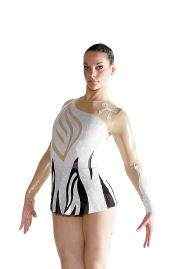White costume for rhythmic gymnasts 