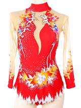 red leotard in lycra base