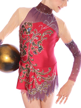 burgundy leotard