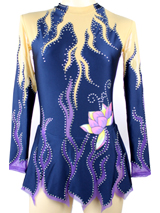blue marine rhythmic gymnastic leotards