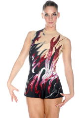 black lycra leotards with sequins in gradiation