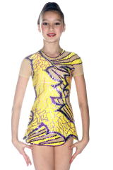 yellow Lycra leotard with more than ten thousands sequins 